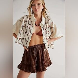 Free People Salona Shorts - Dark Purple